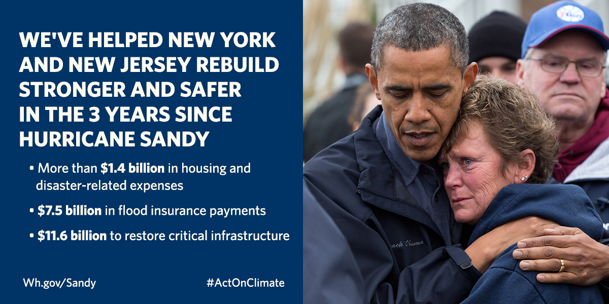We've helped New York and New Jersey rebuild stronger and safer in the 3 years since Hurricane Sandy