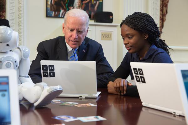 Vice President Biden Participates in Hour of Code